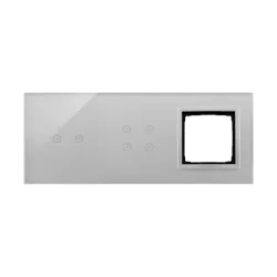 SIMON 54 TOUCH SREBRNA MGŁA PANEL DOTYK 3 MODUŁY 2P DOTYK POZIOME + 4P DOTYK + 1 OTW. OSP. S54