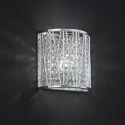 Kinkiet oprawa ścienna lampa z kryształami Italux Vanessa 1X42W G9 chrom W0282-01L-B5QL