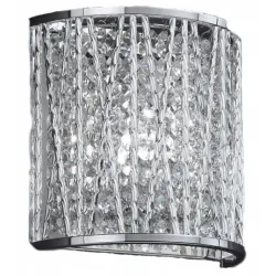 Kinkiet oprawa ścienna lampa z kryształami Italux Vanessa 1X42W G9 chrom W0282-01L-B5QL