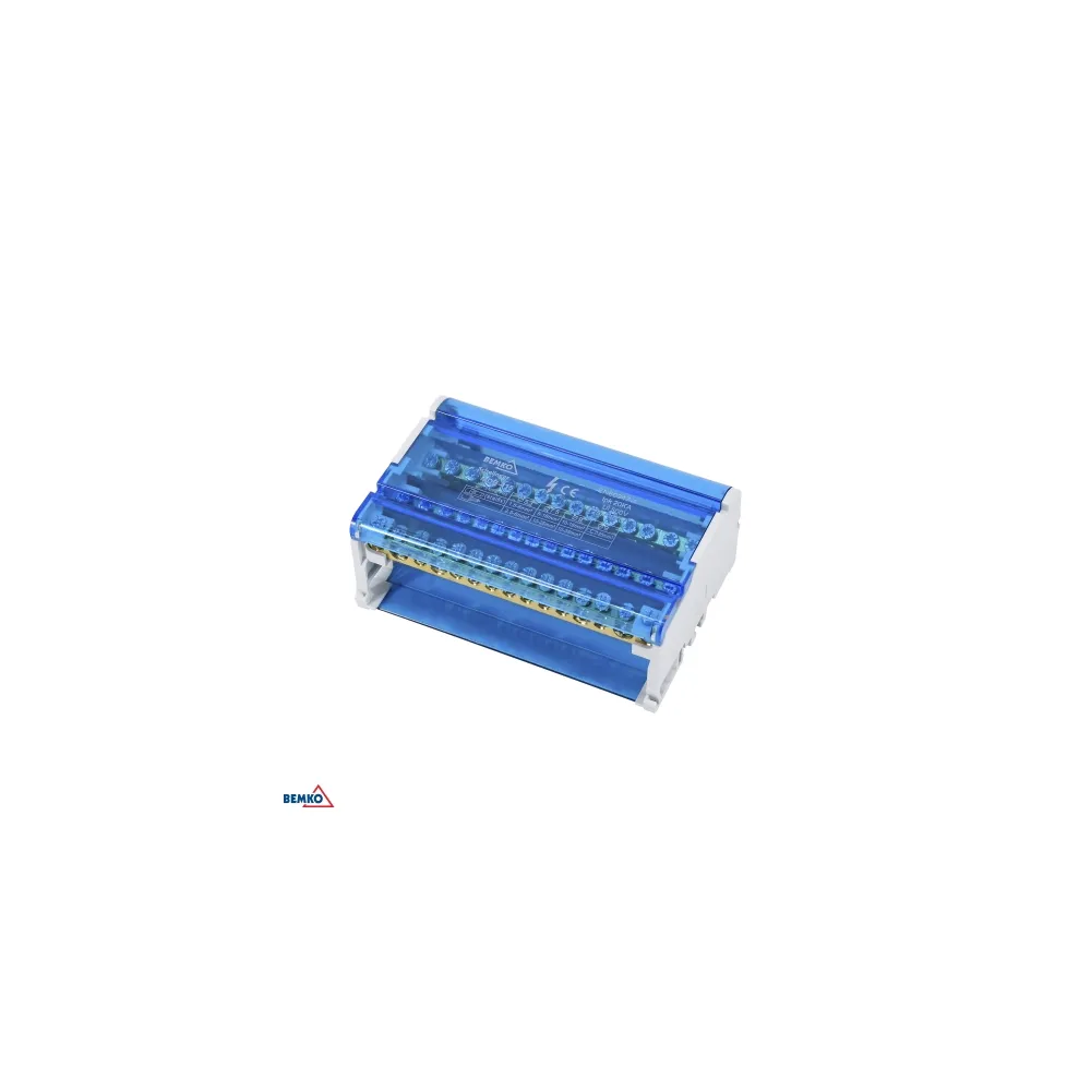 BLOK ROZDZIELCZY 60 ZACISKÓW 4x15 (11x5,3mm + 2x7,5mm + 2x9,1mm)