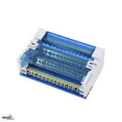 BLOK ROZDZIELCZY 60 ZACISKÓW 4x15 (11x5,3mm + 2x7,5mm + 2x9,1mm)