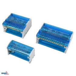 BLOK ROZDZIELCZY 60 ZACISKÓW 4x15 (11x5,3mm + 2x7,5mm + 2x9,1mm)