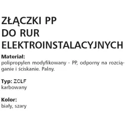 ZCLF 47 ZŁĄCZKA KARBOWANA FI47 BIAŁY