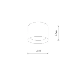 MAUN BIAŁY OPRAWA SUFITOWA TUBA NT 1X GX53/ 12W IP54 ALUMINIUM LAKIEROWANE