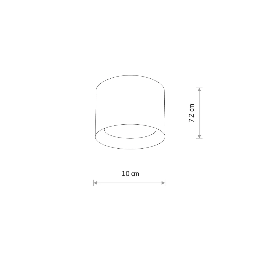 MAUN BIAŁY OPRAWA SUFITOWA TUBA NT 1X GX53/ 12W IP54 ALUMINIUM LAKIEROWANE