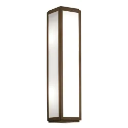 MASHIKO BRĄZOWY OPRAWA ŚCIENNA KINKIET NT 2X E14/ 40W IP44 STAL/ SZKŁO
