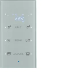 KNX TS SENSOR SZKŁO ALUMINIUM SENSOR KONFIGUROWALNY Z RTR 3X