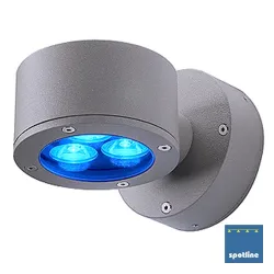 SITRA ANTRACYT OPRAWA ŚCIENNA KINKIET NT 1X GX53/ 9W IP44 ALUMINIUM/ SZKŁO