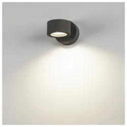 SITRA ANTRACYT OPRAWA ŚCIENNA KINKIET NT 1X GX53/ 9W IP44 ALUMINIUM/ SZKŁO