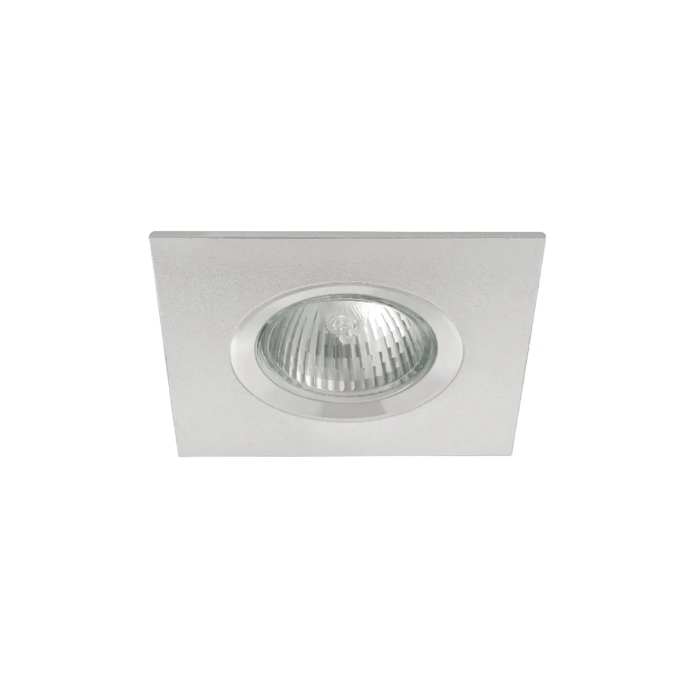 TESON AL-DSL50 ALUMINIUM OPRAWA SUFITOWA PT KWADRAT STAŁA 1X GX5.3/ GU10/ 50W IP20 ALUMINIUM