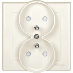 Schneider Electric Podwójne Gniazdo+uz 16a krem M-Smart, MTN2620-1444