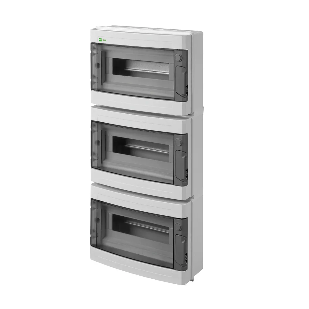EP-LUX PLUS ROZDZIELNIA PLASTIKOWA NT 36M 3X 12M N+PE IP65 IK08 642X303X118 DRZWI DYMNE SZARY