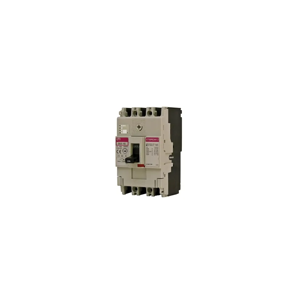 EB2S 160/4LF 100A 4P WYŁĄCZNIK MOCY 100A 4P 16KA 415V ZACISKI SKRZYNKOWE BEZ REGULACJI ETIBREAK