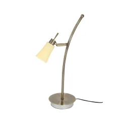 KROTON PATYNA/ BIAŁY OPRAWA STOŁOWA NOCNA 1X G9/ 40W METAL/ SZKŁO