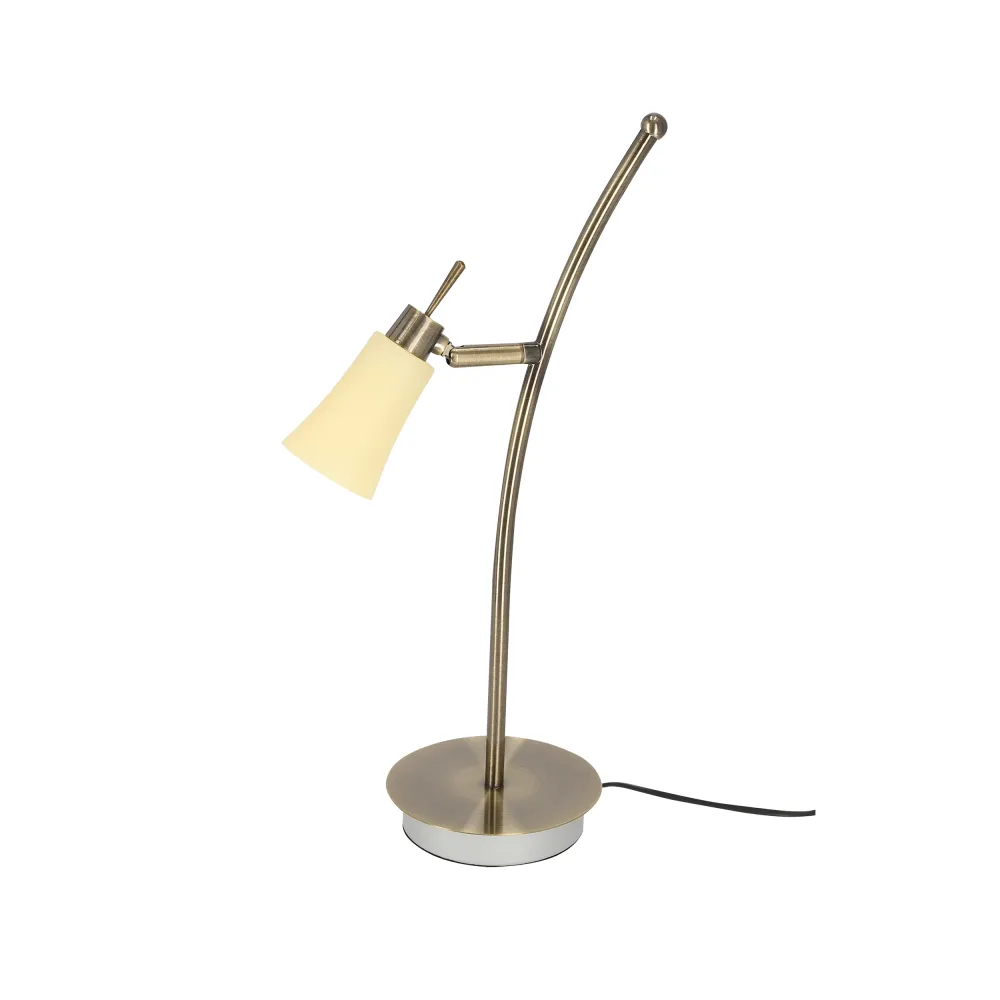 KROTON PATYNA/ BIAŁY OPRAWA STOŁOWA NOCNA 1X G9/ 40W METAL/ SZKŁO