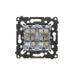 SIMON 55 MECHANIZM ŁĄCZNIK UNIWERSALNY ZACISKI ŚRUBOWE 10AX 250V CZARNA RAMA MONTAŻOWA