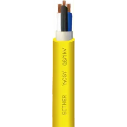 YNOGY 3X  4.0+ 4.0+4.0 ŻÓŁTY KABEL GÓRNICZY 0.6/1KV KL.5 UNIEPALNIONY