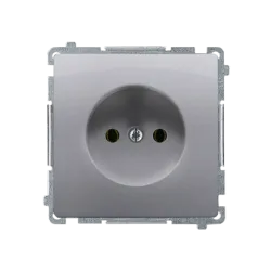 SIMON BASIC MODUŁ INOX GNIAZDO 1X B/U ZACISKI ŚRUBOWE 16A 250V