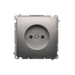 SIMON BASIC MODUŁ INOX GNIAZDO 1X B/U ZACISKI ŚRUBOWE 16A 250V