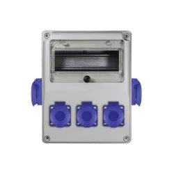R-BOX ROZDZIELNIA BUDOWLANA KOMPAKT 1X 250V 1X 32A/5P WYŁ. L/P Z KŁÓDKĄ IP44