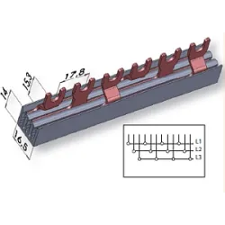 IZ16/3F/12 SZYNA ŁĄCZENIOWA WIDEŁKOWA 100A 3P 12M 16MM2 ETIBOX