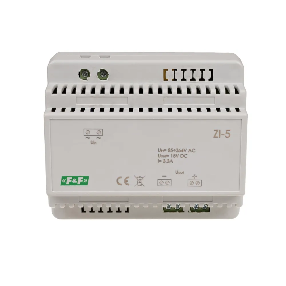 ZI-5 ZASILACZ IMPULSOWY 3.3A 6M 15V DC 85-264V AC/DC