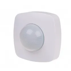 DR-09-IP65 CZUJNIK RUCHU PIR Z FUNKCJĄ OBECNOŚCI IP-65 SUFITOWY 360° 10A 230V BIAŁY