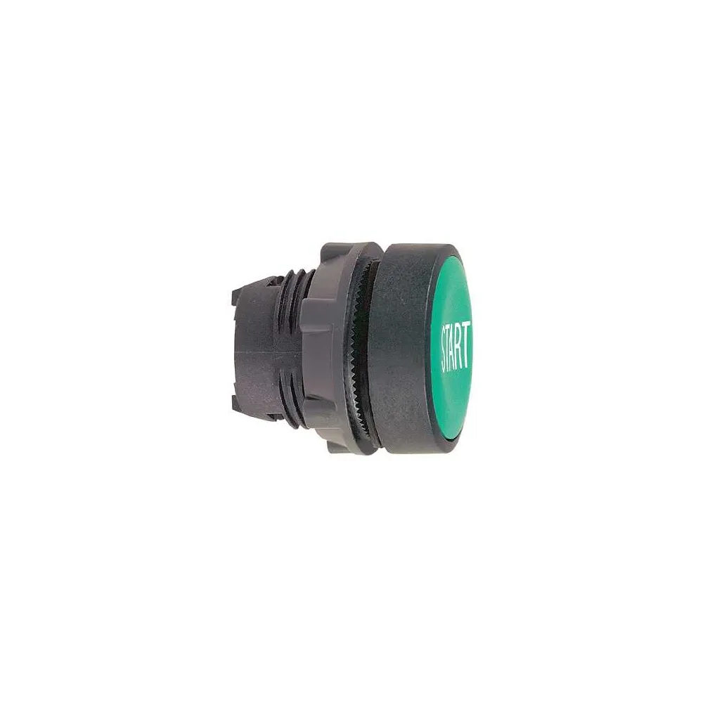 Schneider Electric Harmony XB5 Główka przycisku płaskiego plastikowego, zielona z oznaczeniem, ZB5AA333