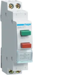 SVN371 ŁĄCZNIK PRZYCISKOWY LED ZIELONY/ CZERWONY 2X 16A 2Z 1M 230V AC