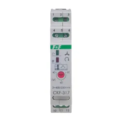CKF-317 CZUJNIK KOLEJNOŚCI I ZANIKU FAZY 10A 1P 1M 3X400V/230V+N AC Z REGULOWANYM PROGIEM ASYMETRII