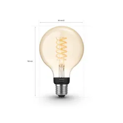 HUE 1X ŻARÓWKA LED GLOBE FILAMENT 7/ 40W E27 WW 2100K 550LM G93