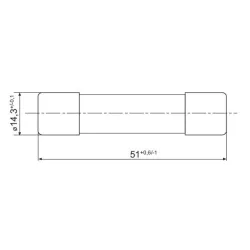 14X51 32A GG WKŁADKA TOPIKOWA CYLINDRYCZNA ZWŁOCZNA (dawne 002630015)