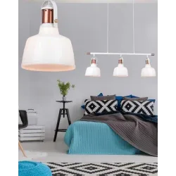 DARLING 1 BIAŁY OPRAWA WISZĄCA 1X E27/ 40W IP20 METAL/ SZKŁO