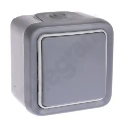 PLEXO55 SZARY PRZYCISK NT 1X 1Z IP55 IK07 ZACISKI SPRĘŻYNOWE 10A 250V