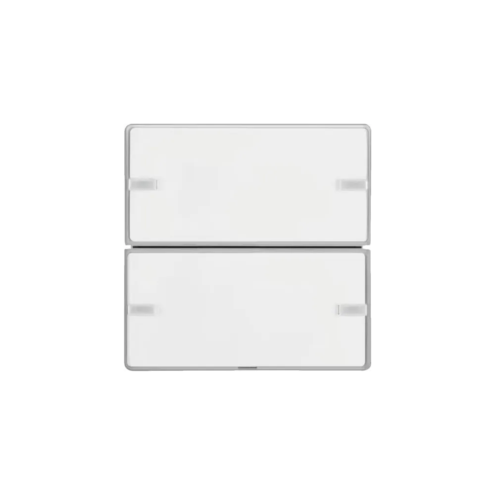 KNX E/S Q.X PRZYCISK 2-KR Z POLEM OPISOWYM, DIODAMI LED RGB I CZUJNIKIEM TEMPERATURY, ALU