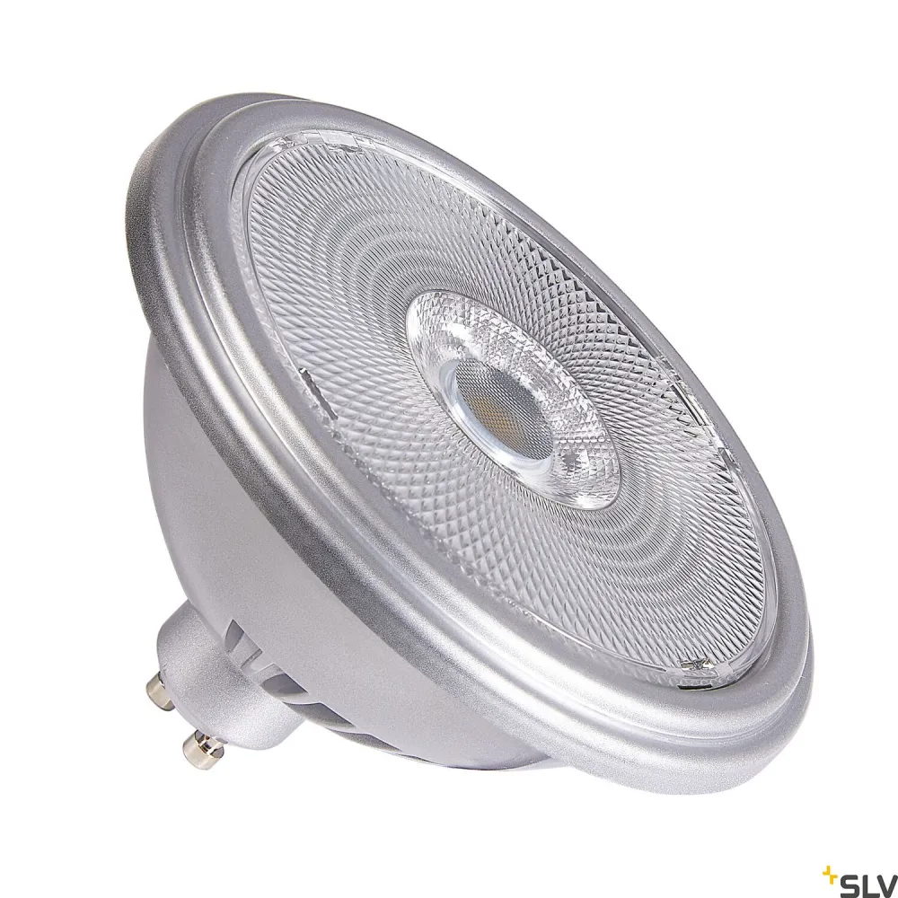 ŻARÓWKA LED QPAR111 GU10, ŹRÓDŁO ŚWIATŁA LED SREBRNE, 12,5 W, 2700 K CRI90, 30°