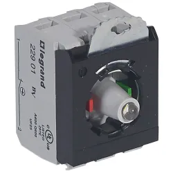 OSMOZ KORPUS LAMPKI SYGNALIZACYJNEJ LED 1Z+1R 230V + UCHWYT 3X ZACISKI ŚRUBOWE BIAŁY