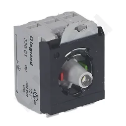 OSMOZ KORPUS LAMPKI SYGNALIZACYJNEJ LED 1Z+1R 230V + UCHWYT 3X ZACISKI ŚRUBOWE BIAŁY
