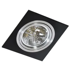SIRO 1 CZARNY/ ALUMINIUM OPRAWA SUFITOWA PT 1X AR111/ 50W IP20 METAL/ ALUMINIUM