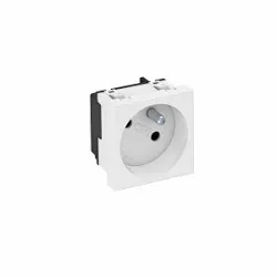 M45 MODUŁ CZYSTA BIEL GNIAZDO 1X Z/U 33° NF ZACISKI SPRĘŻYNOWE 16A 250V