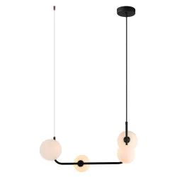 FERRAND CZARNY/ BIAŁY OPRAWA WISZĄCA 4X G9/ 25W IP20 STAL/ SZKŁO