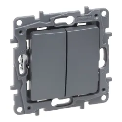 NILOE SELECTION MODUŁ STAL ŁĄCZNIK UNIWERSALNY 2X ZACISKI SPRĘŻYNOWE 10AX 250V