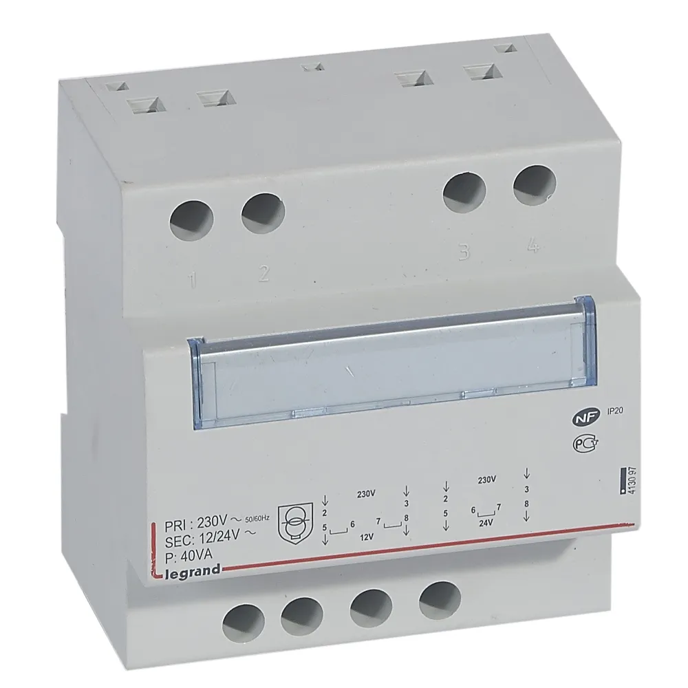TR340 TRANSFORMATOR BEZPIECZEŃSTWA MODUŁOWY 40VA 5M 12/24V AC
