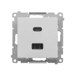 SIMON 55 MODUŁ ALUMINIUM MAT ŁADOWARKA USB TYP A+C