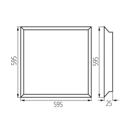 BLINGO BIAŁY OPRAWA SUFITOWA PANEL LED PT 38W NW 4000K 4560LM IP20 600X600MM STAL/ TWORZYWO