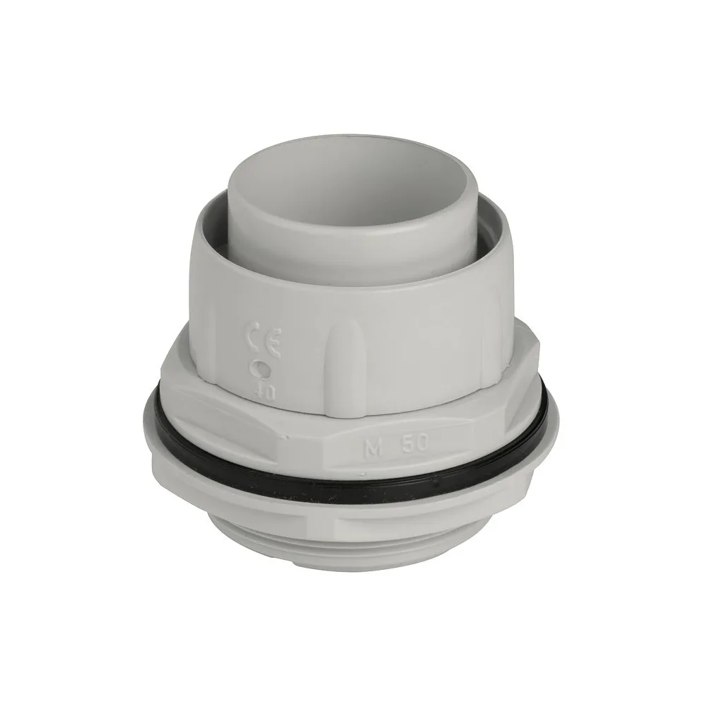 M 50X1.5 DŁAWIK NA RURĘ IP65 FI40 SZARY TUBE