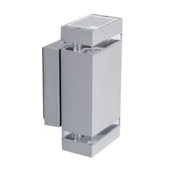 ZEW EL-235J-GR SZARY OPRAWA ŚCIENNA KINKIET ELEWACYJNY 2X GU10/ 35W IP44 ALUMINIUM/ SZKŁO HARTOWANE
