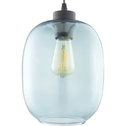 ELIO CZARNY/ NIEBIESKI OPRAWA WISZĄCA 1X E27/ 15W IP20 METAL/ SZKŁO