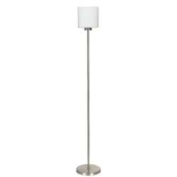 VISOLA SREBRNY/ BIAŁY OPRAWA PODŁOGOWA 1X E27/ 60W IP20 METAL/ SZKŁO