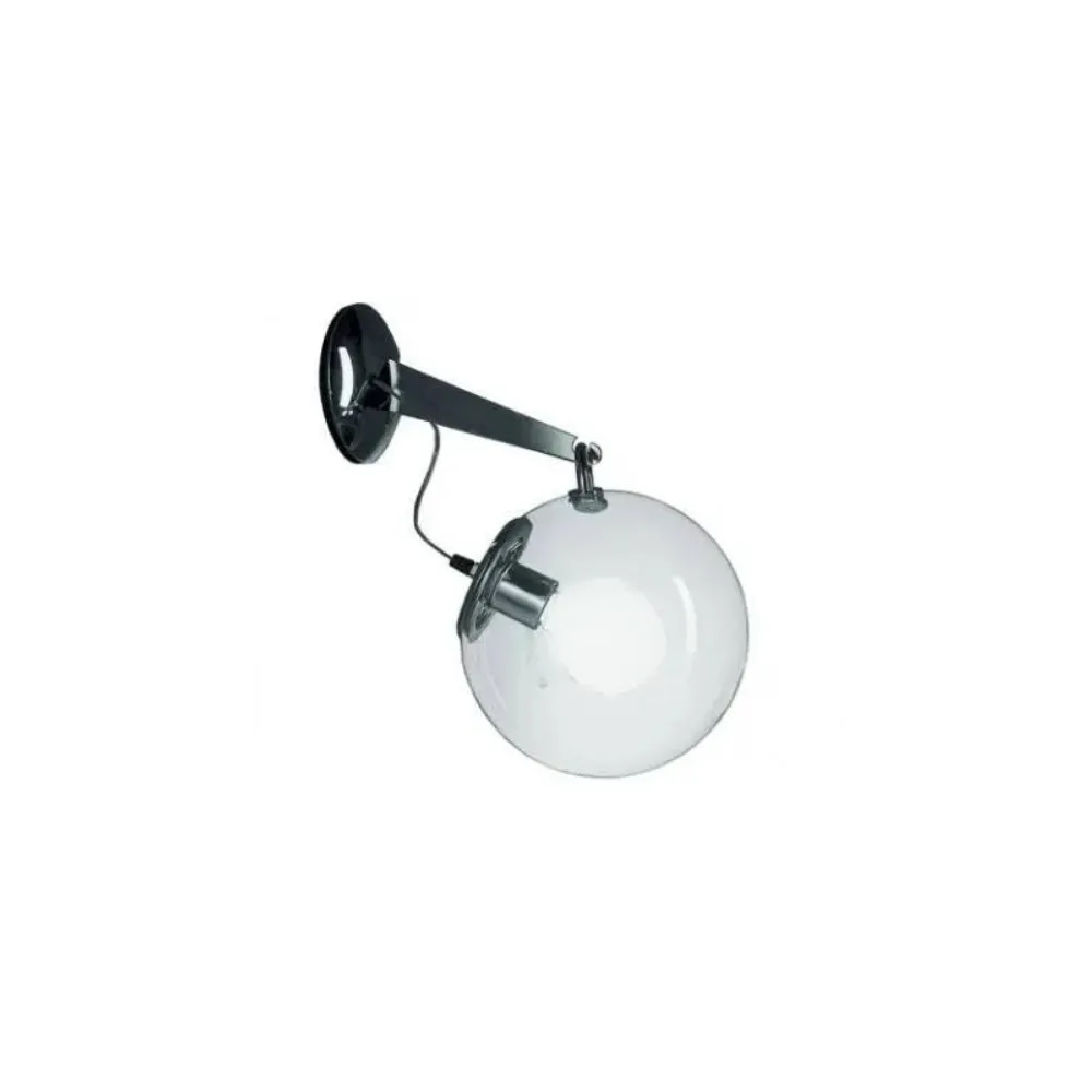 EDISON TRANSPARENTNY OPRAWA ŚCIENNA KINKIET 1X E27/ 100W IP20 SZKŁO/ METAL